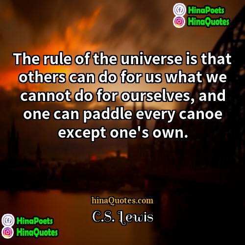 CS Lewis Quotes | The rule of the universe is that